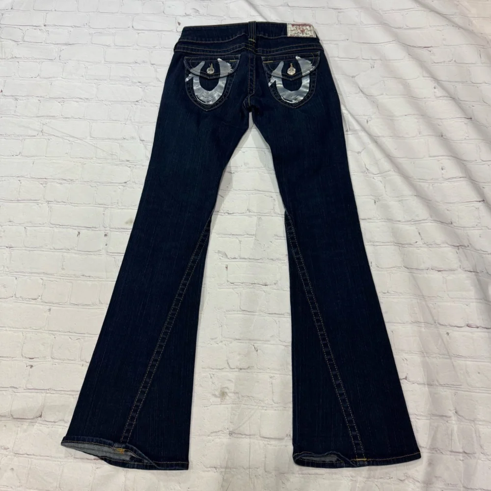 TRUE RELIGION BRAND JEANS “JOEY” boot cut flare Women's Blue Denim Pants 27 EUC - Picture 4 of 15